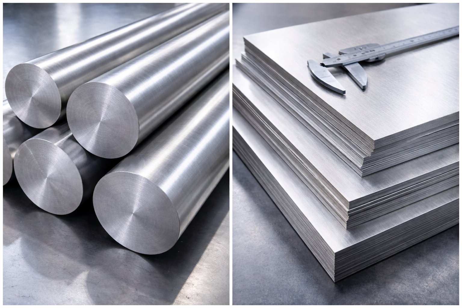 Titanium bar stock and flat sheet materials